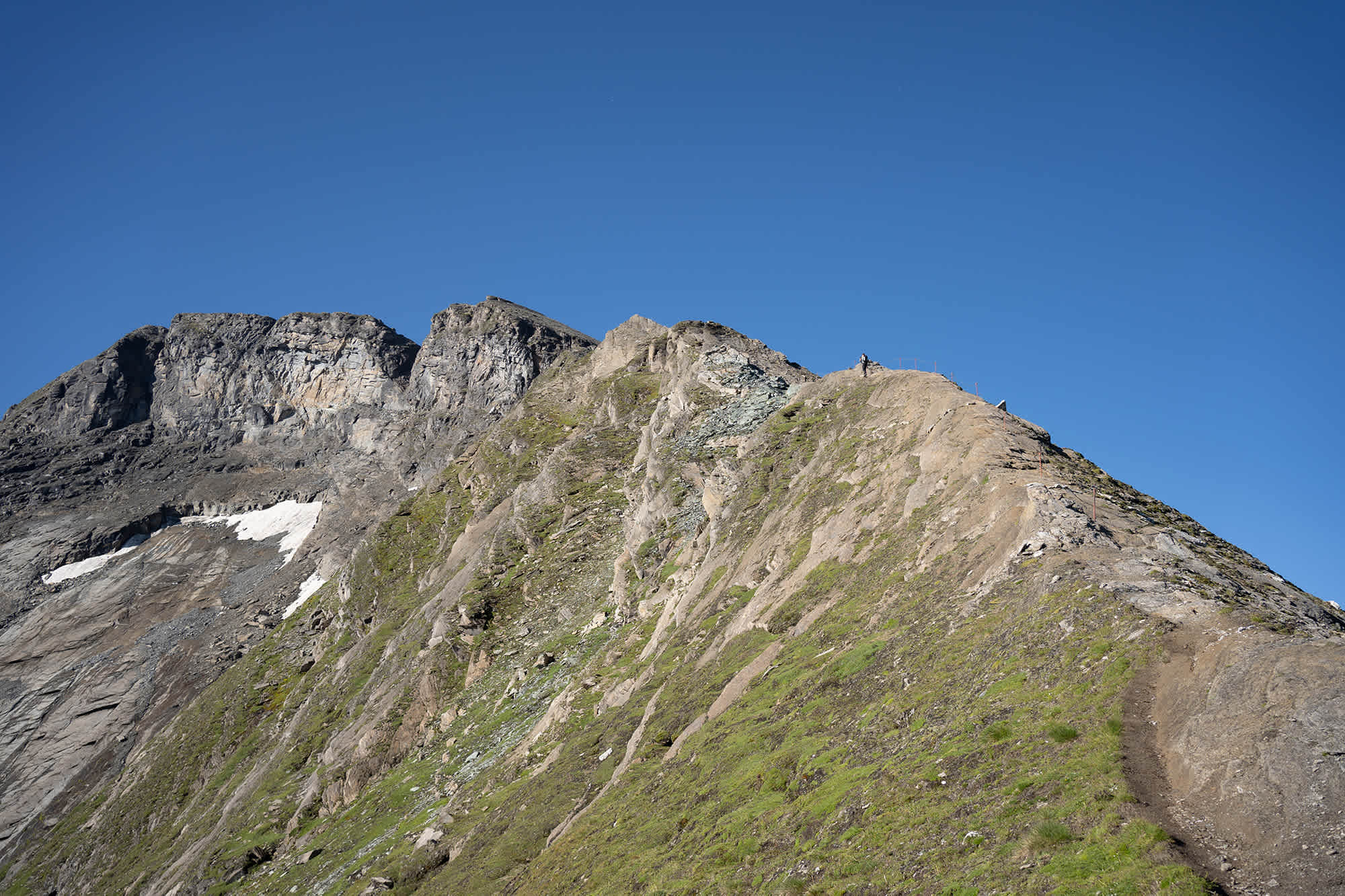 Ab der Scharte folgt die Route im wesentlichen dem Kammverlauf.