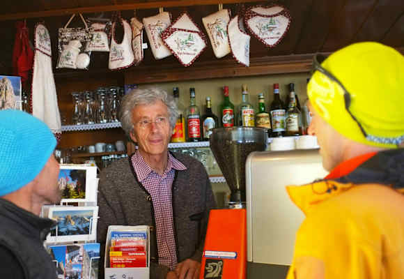 Enrico „Heini“ Demetz von der Toni-Demetz-Hütte in den Dolomiten